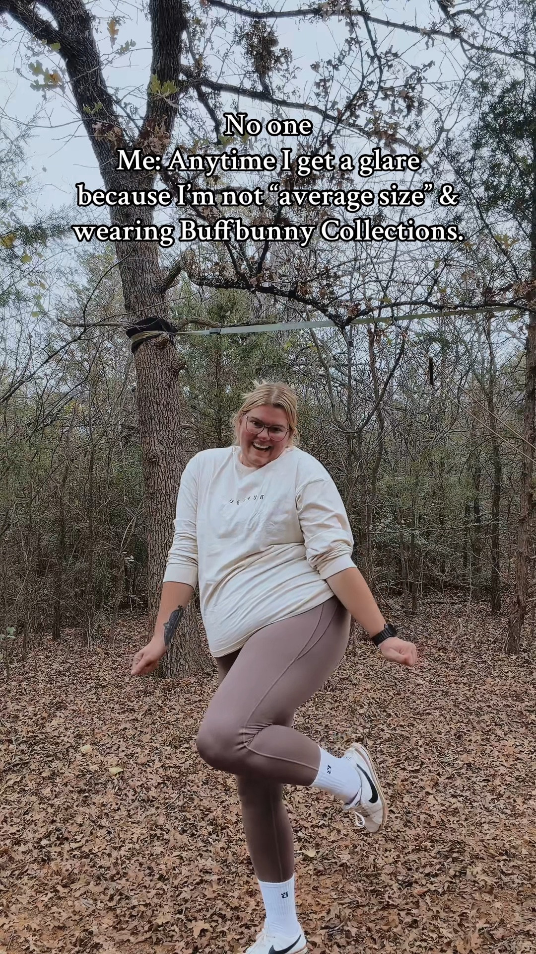 Buffbunny active wear is plus size friendly! Literally can dress them up or down. I’m a size XXL in both pieces and M/L in socks. #buffbunny 

#LTKPlusSize #LTKActive #LTKootd