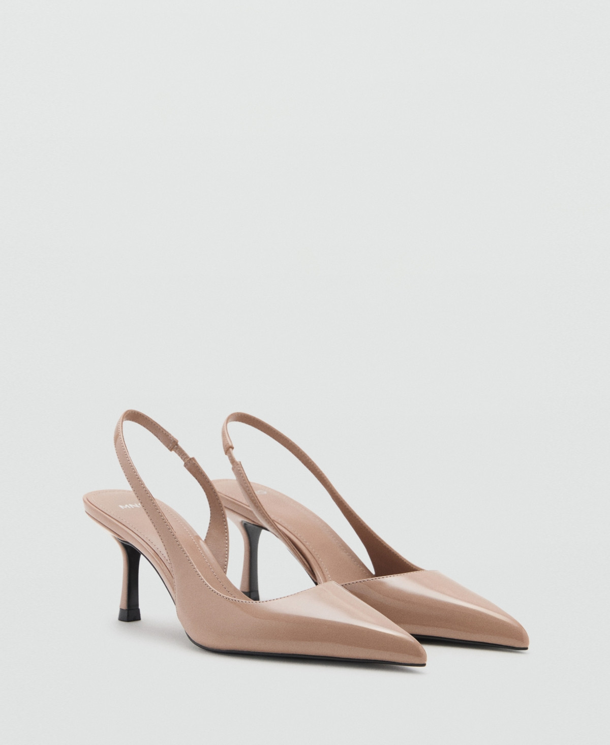 Mango Women's Patent Heeled Shoes - Nude | Macy's