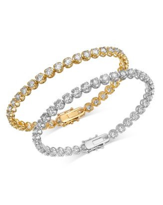 Crown Set Diamond Tennis Bracelet in 14K Gold, 6.0 tcw | Bloomingdale's (US)