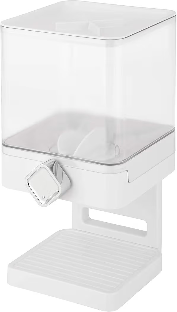 Zevro Compact Dry Food Dispenser, Single Control, White/Chrome | Amazon (US)