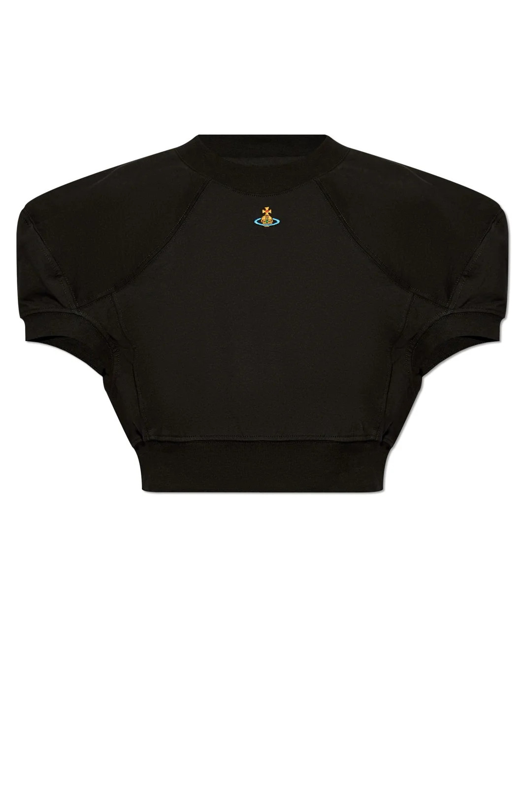Vivienne Westwood Orb Embroidered Cropped  T-Shirt | Cettire Global