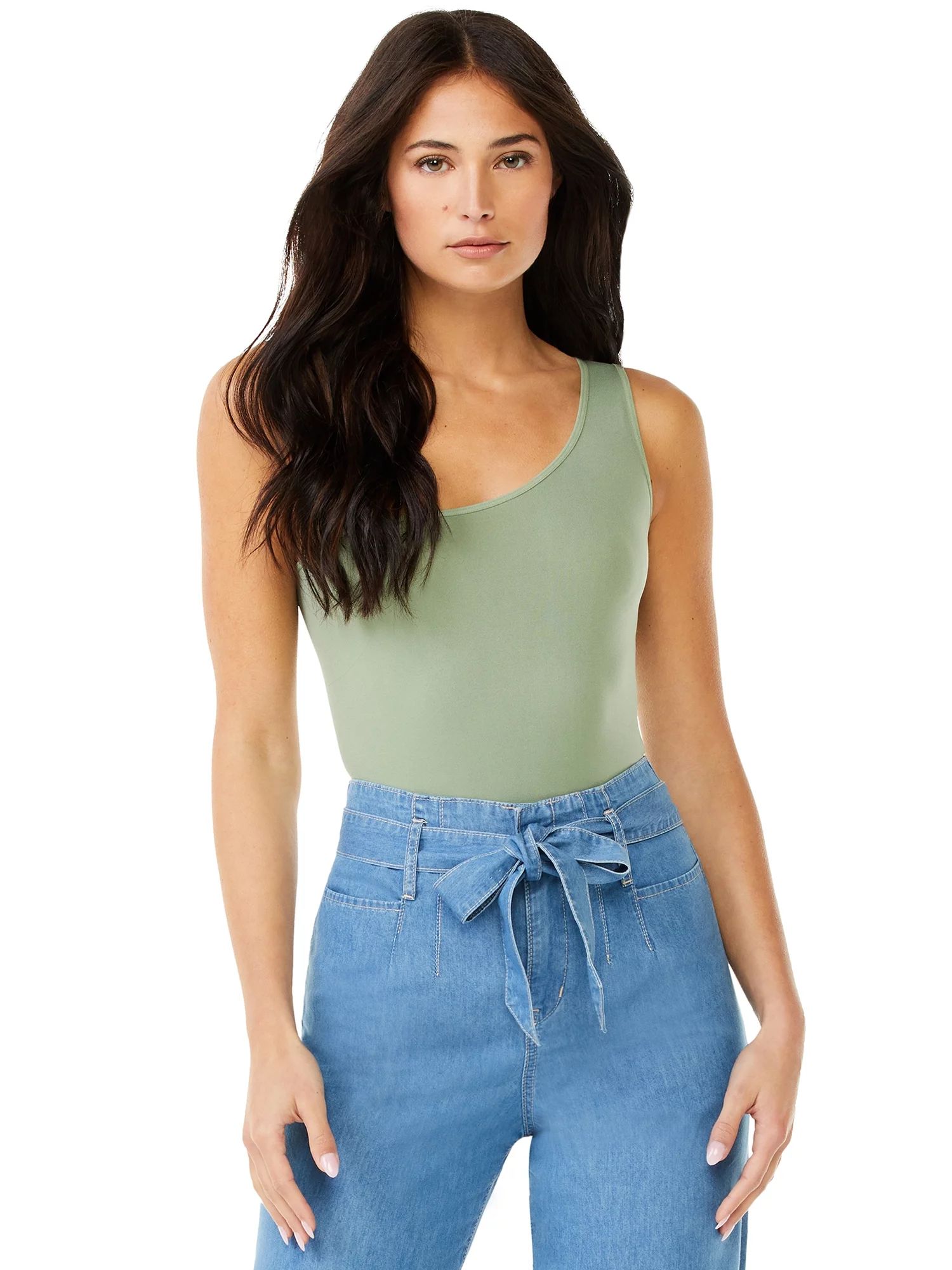 Sofia Jeans by Sofia Vergara Women's One-Shoulder Bodysuit | Walmart (US)