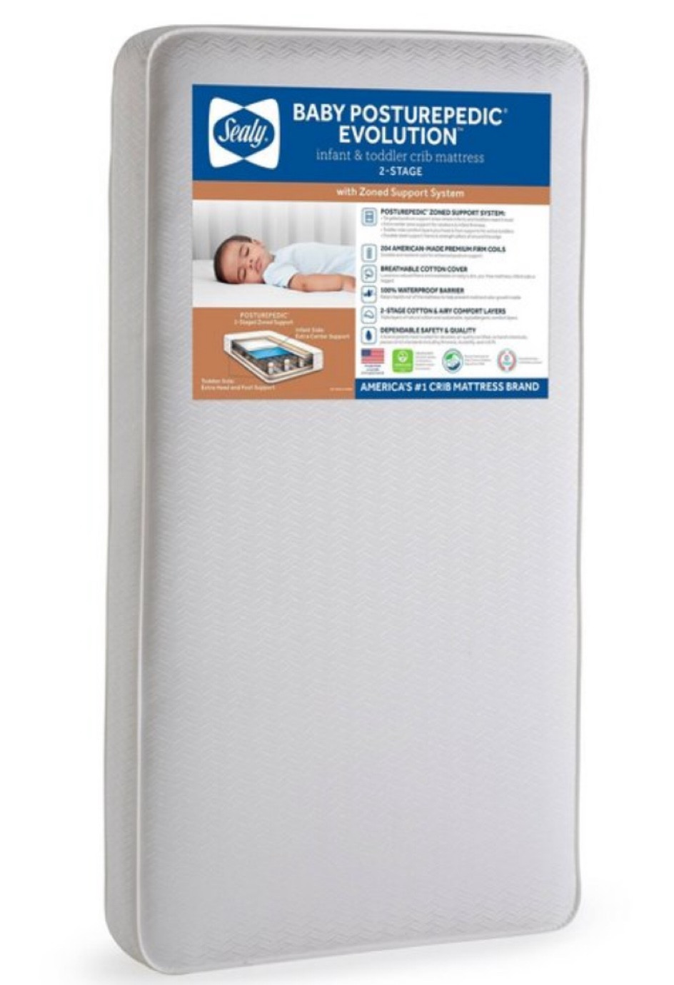 Sealy baby posturepedic evolution 2-stage crib mattress 

#LTKhome #LTKkids #LTKfamily