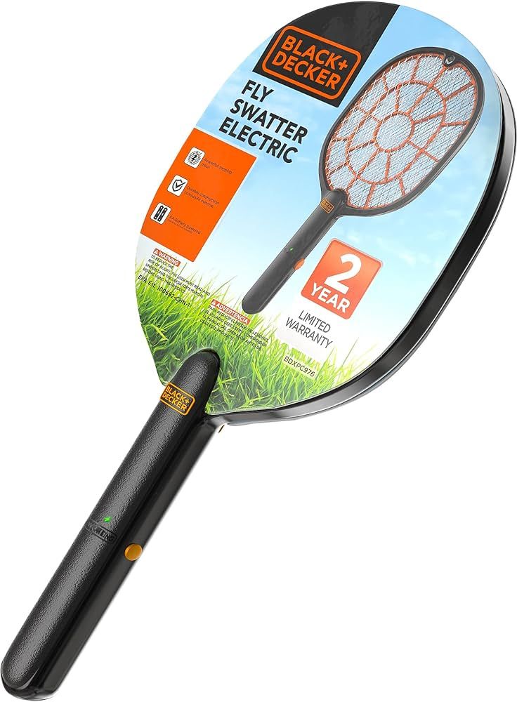 Bug Zapper Racket – Electric Fly Swatter for Gnats, Mosquitoes, & More – Harmless-to-Humans O... | Amazon (US)