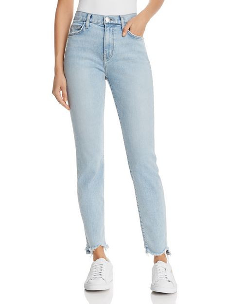 Current/Elliott The High-Rise Raw-Edge Ankle Skinny Jeans in Barren Women | Bloomingdale's (US)