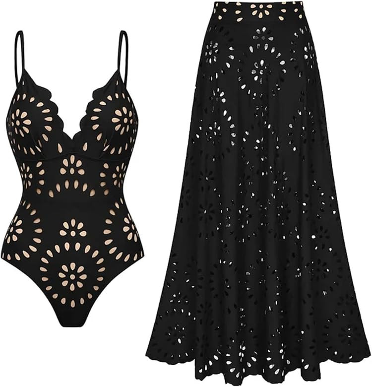 Black Swimsuit and Skirt | Amazon (US)