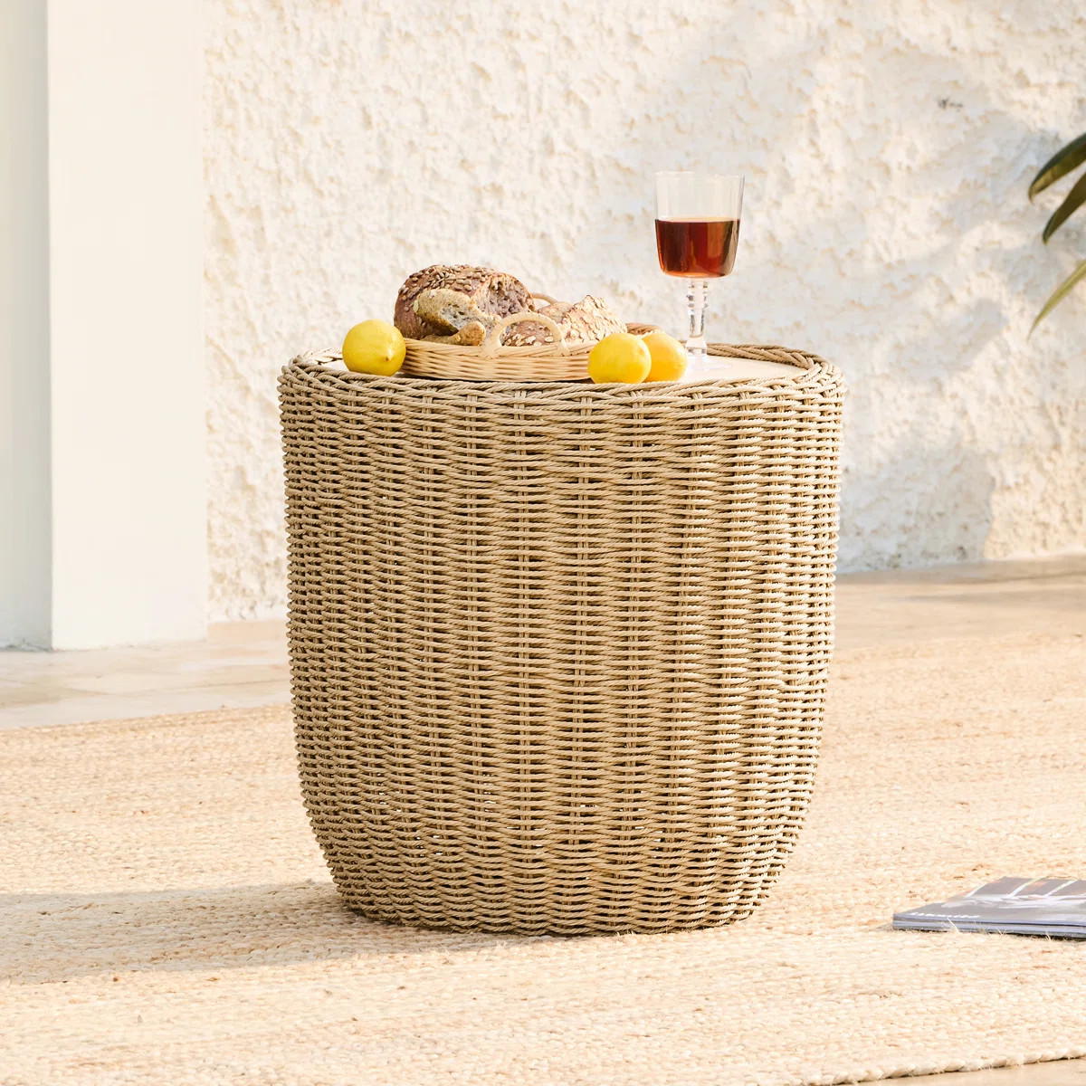 Cimone Outdoor Wicker Side Table | Wayfair North America