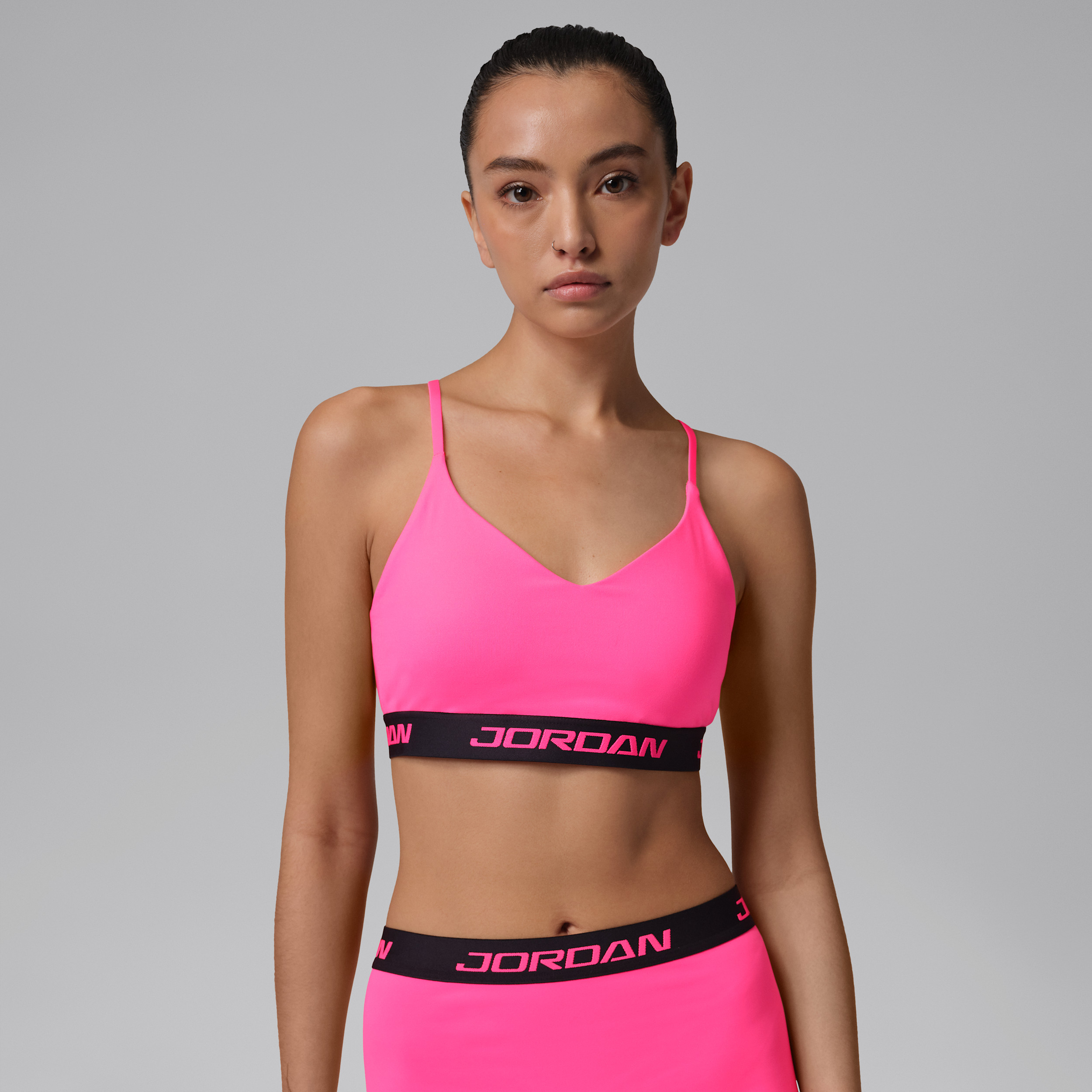 Women's Jordan Sport Essentials Padded Adjustable Sports Bra in Pink | IF2255-645 | Nike (US)