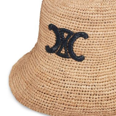 Triomphe bucket hat in raffia - CELINE | 24S US