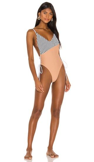 Violet One Piece in Nude & Stripes | Revolve Clothing (Global)