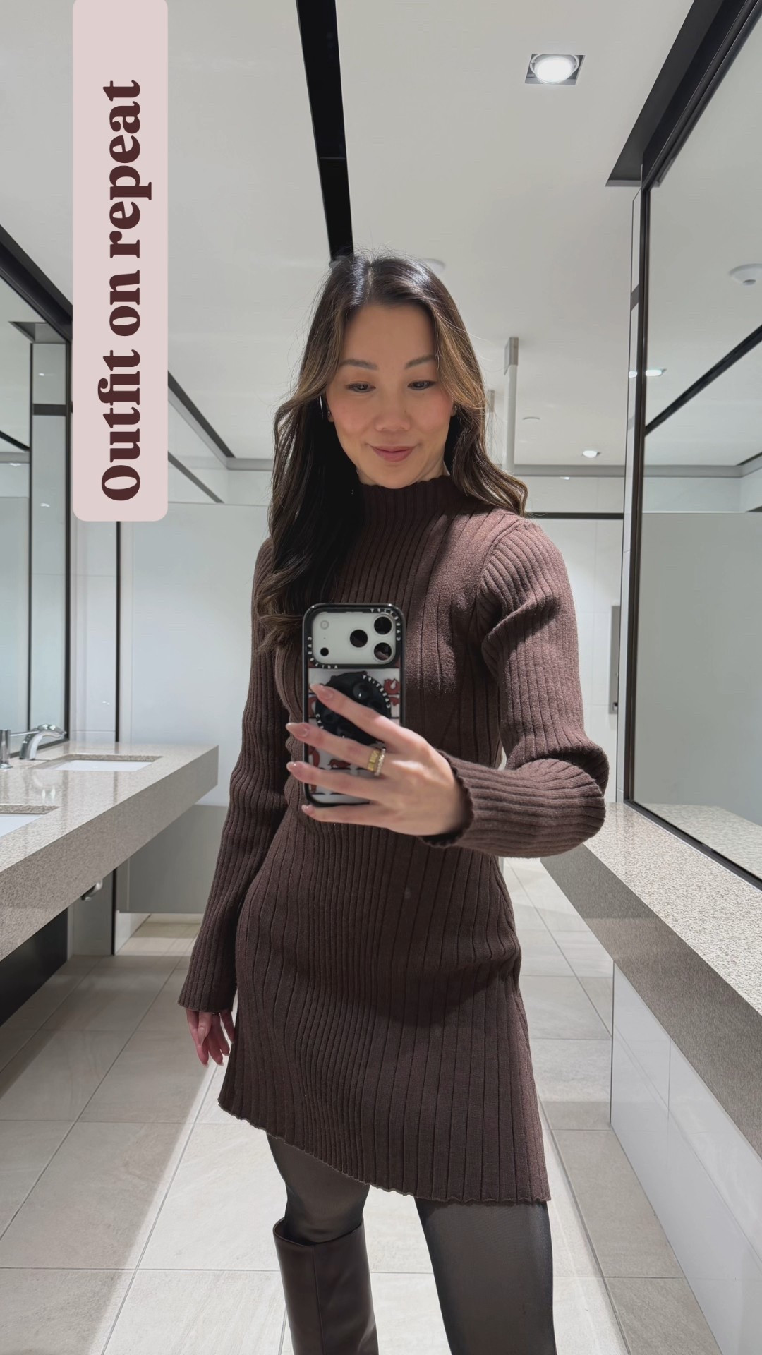 My favourite every day sweater dress. This chocolate brown knit dress is perfect for Work or you going out. So versatile and Chic I love pairing it with some tights and knee high boots. 



#LTKWorkwear #LTKFindsUnder100