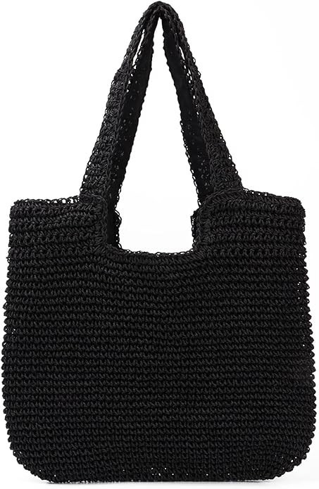 Straw Beach Bag for Women Summer Woven Tote Bag Shoulder Handbags | Amazon (US)