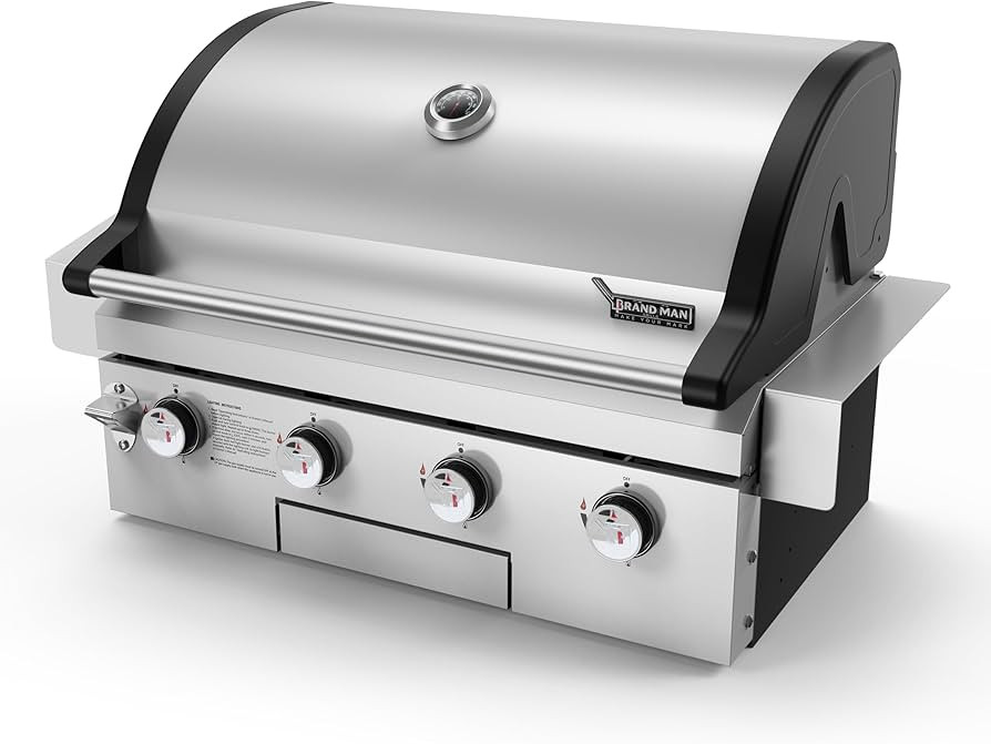 Brand-Man Gas Grill Built-In Head, 30-Inch 4-Burner Propane Grill, Natural Gas Convertible, Heavy... | Amazon (US)