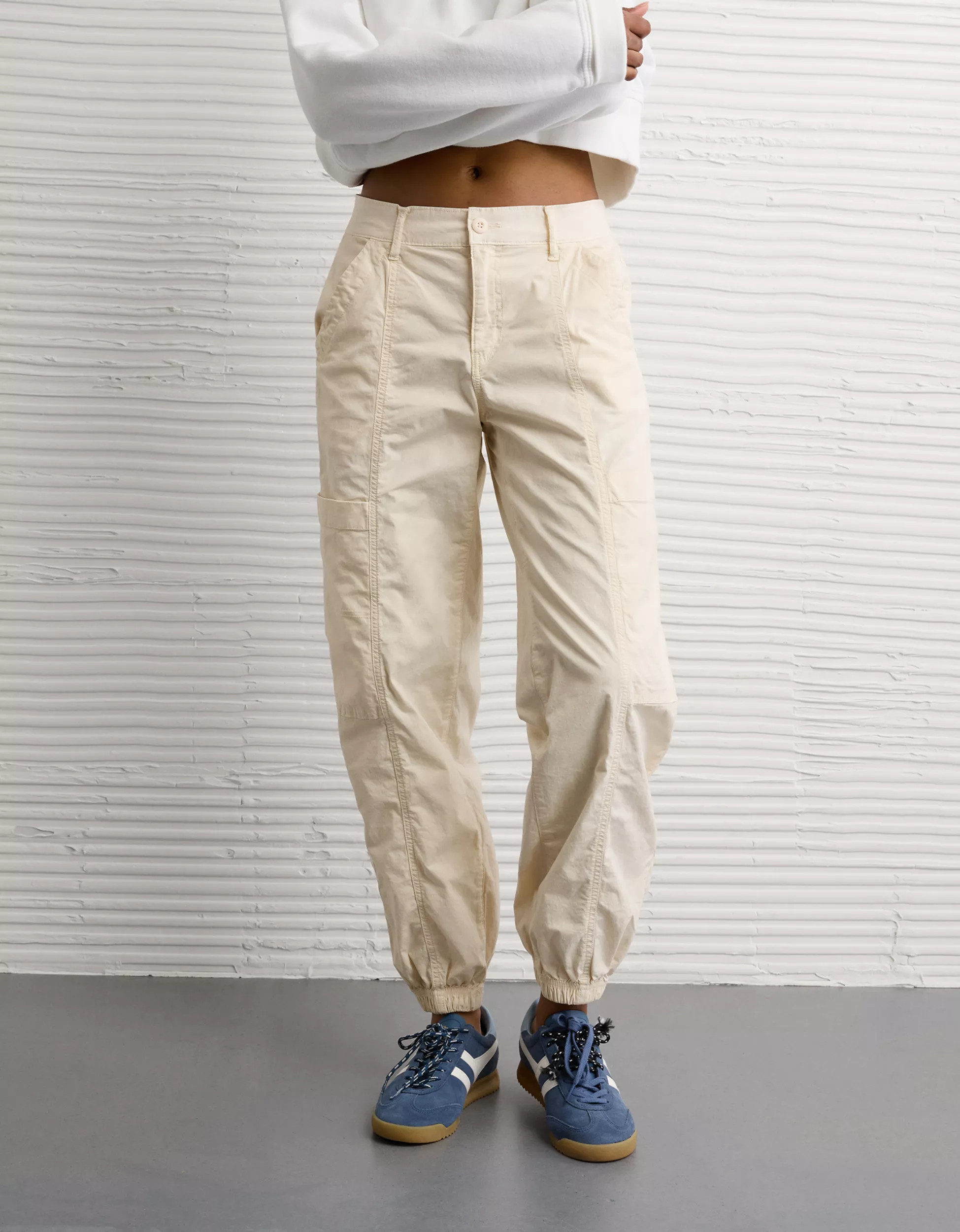 AE Snappy Stretch High-Waisted Baggy Cargo Jogger | American Eagle Outfitters (US & CA)