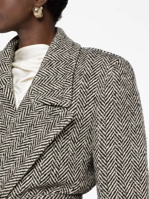 Saint Laurent single-breasted floor-length Wool Coat - Farfetch | Farfetch Global