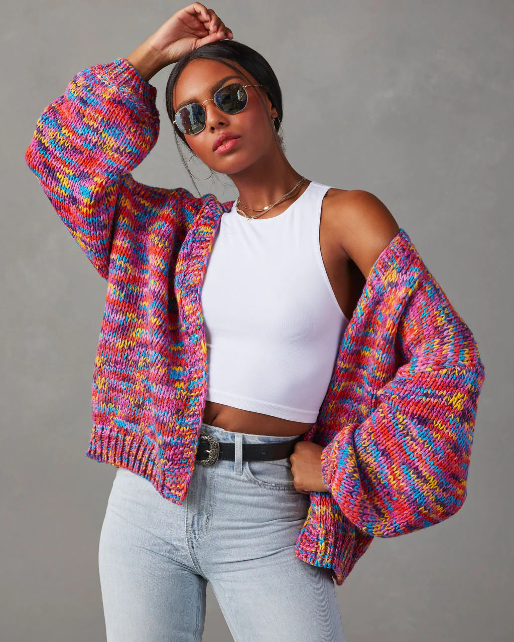 A Different World Multicolor Cardigan | VICI