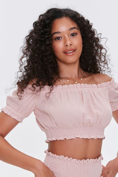 Ruffled Off-the-Shoulder Crop Top | Forever 21 (US)