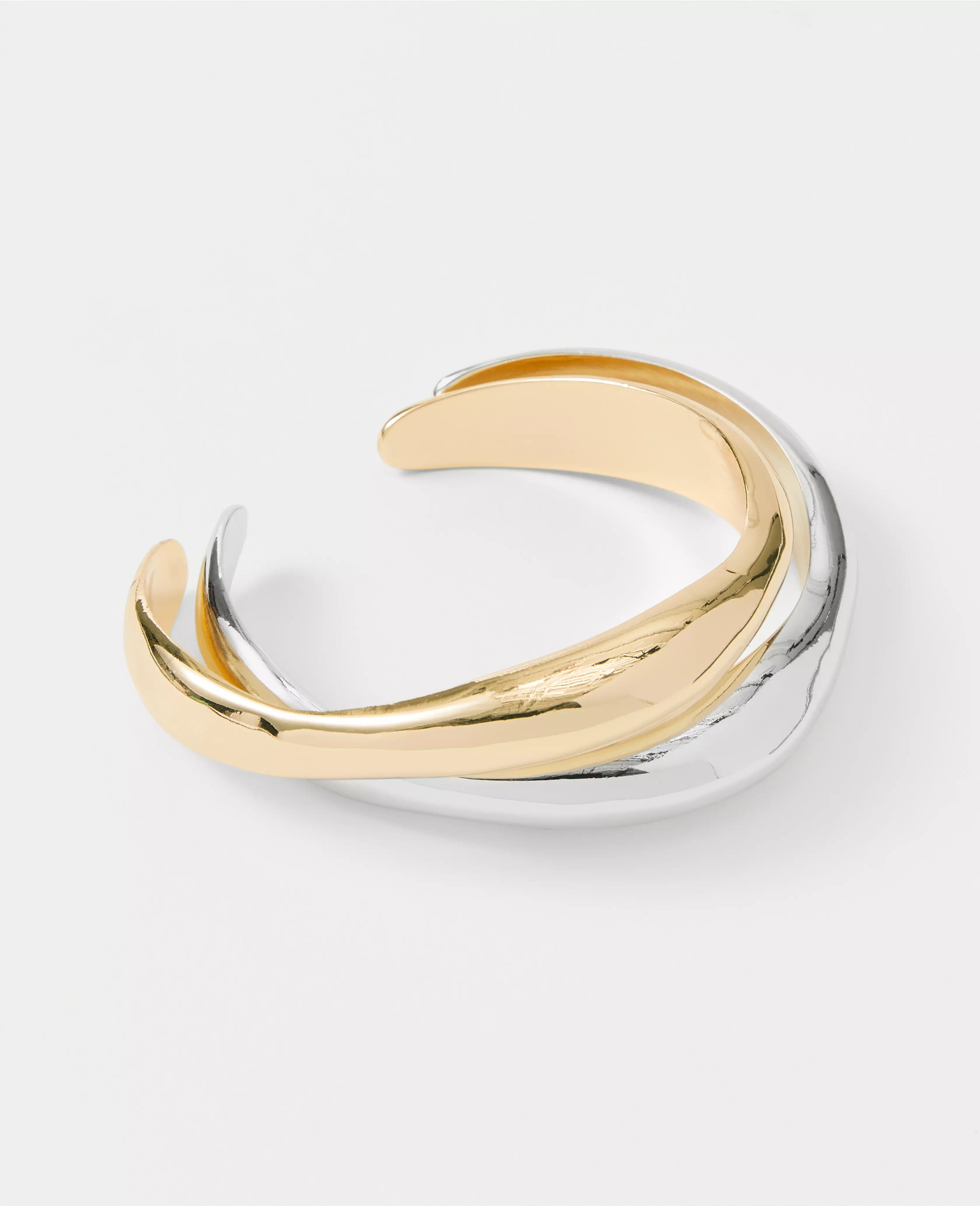 Wavy Mixed Metal Cuff Bracelet | Ann Taylor