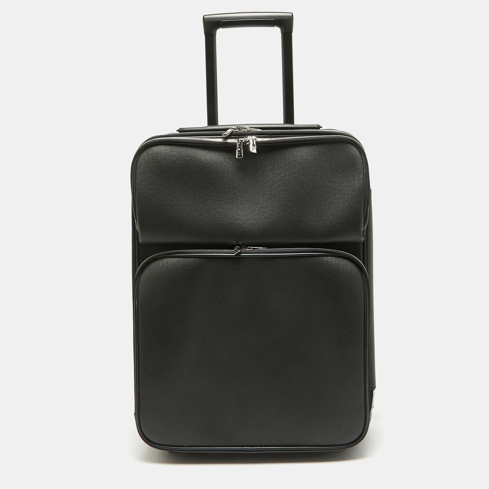 Louis Vuitton Black Taiga Leather Pegase 55 Luggage | Shop Simon