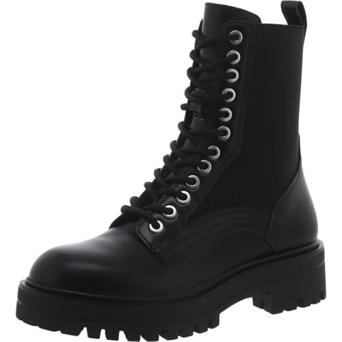 Steve Madden Women's Kenny Combat Boot, Black, 6.5 | Amazon (US)