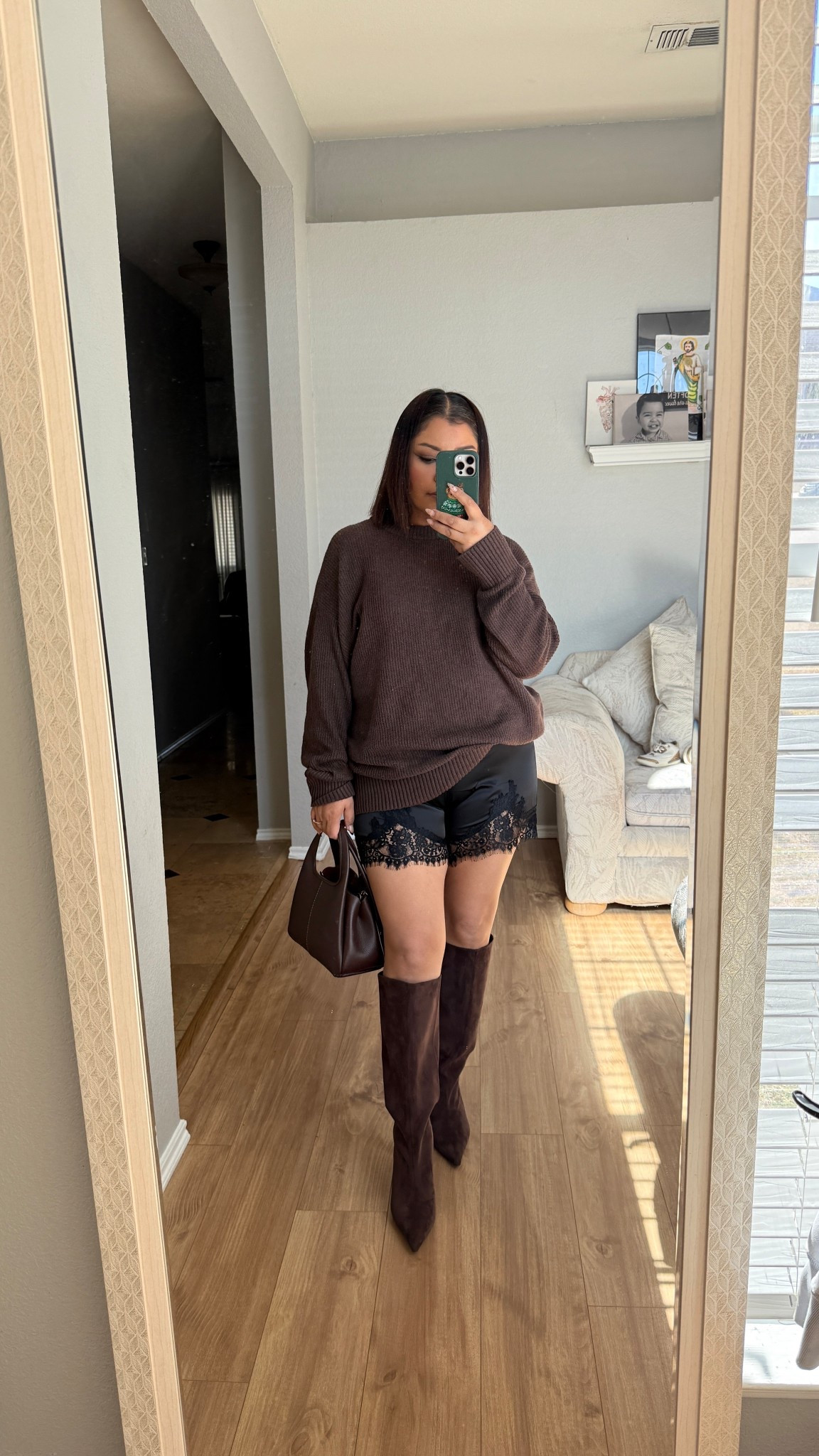 Lace short outfit