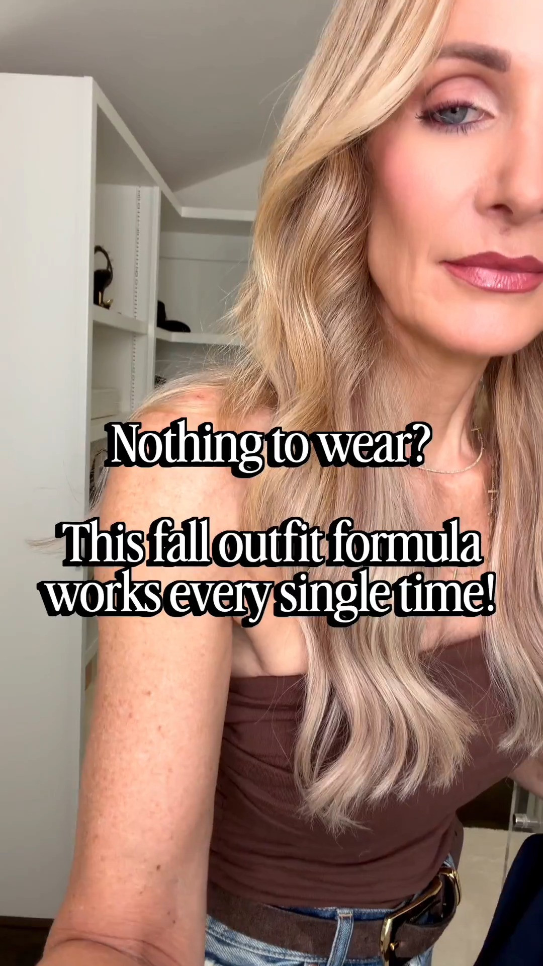 Nothing to wear? This fall outfit formula works every single time. The formula: straight leg jeans + brown top + brown belt. Then switch out the jacket. My base is the Pistola high-waisted straight leg jeans, my go-to straight leg pair. They're super flattering, and they're on sale right now. Here are 3 ways to style it: 1. Navy Quince cropped jacket, under $100. It's lightweight and cropped, so it's the perfect transition piece before the temperatures drop. 2. Brown faux leather high-collar bomber. It reminds me of a Saint Laurent jacket at a fraction of the price. 3. Burgundy bomber. The windbreaker-style material lets you dress it up or down depending on what you pair it with. Getting dressed is the first decision of your day, so make it an easy win. Sizing: everything runs true to size. I'm wearing an XS in all three jackets and a 24 in the jeans. Which jacket would you wear: 1, 2, or 3? 

 

#LTKootd #LTKgrwm #LTKOver40
