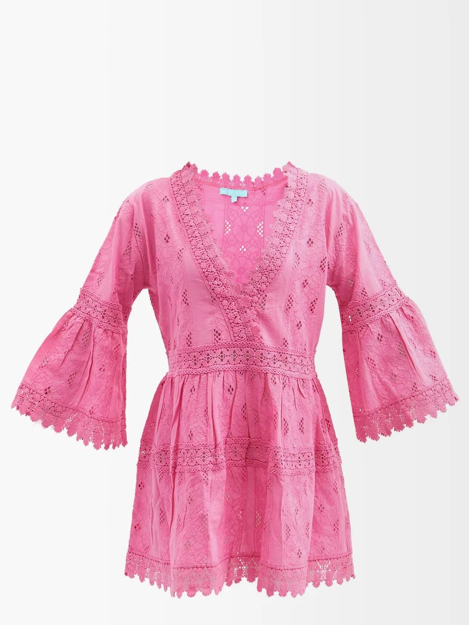 Victoria lace-insert embroidered cotton dress | Melissa Odabash | Matches (US)