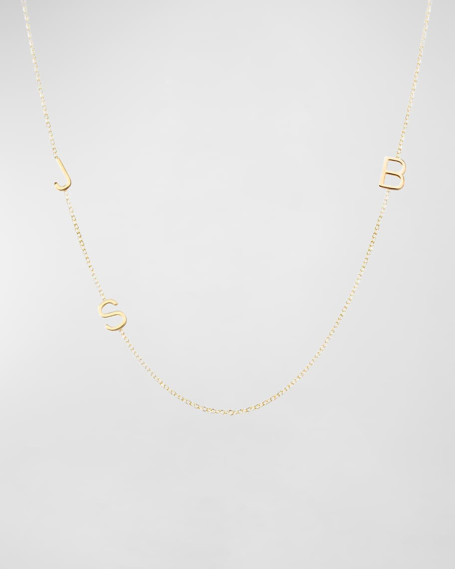 Maya Brenner Designs Mini 3-Letter Personalized Necklace, 14k Yellow Gold | Neiman Marcus