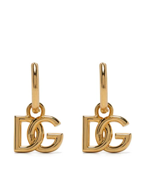 logo-plaque hoop earrings | Farfetch Global