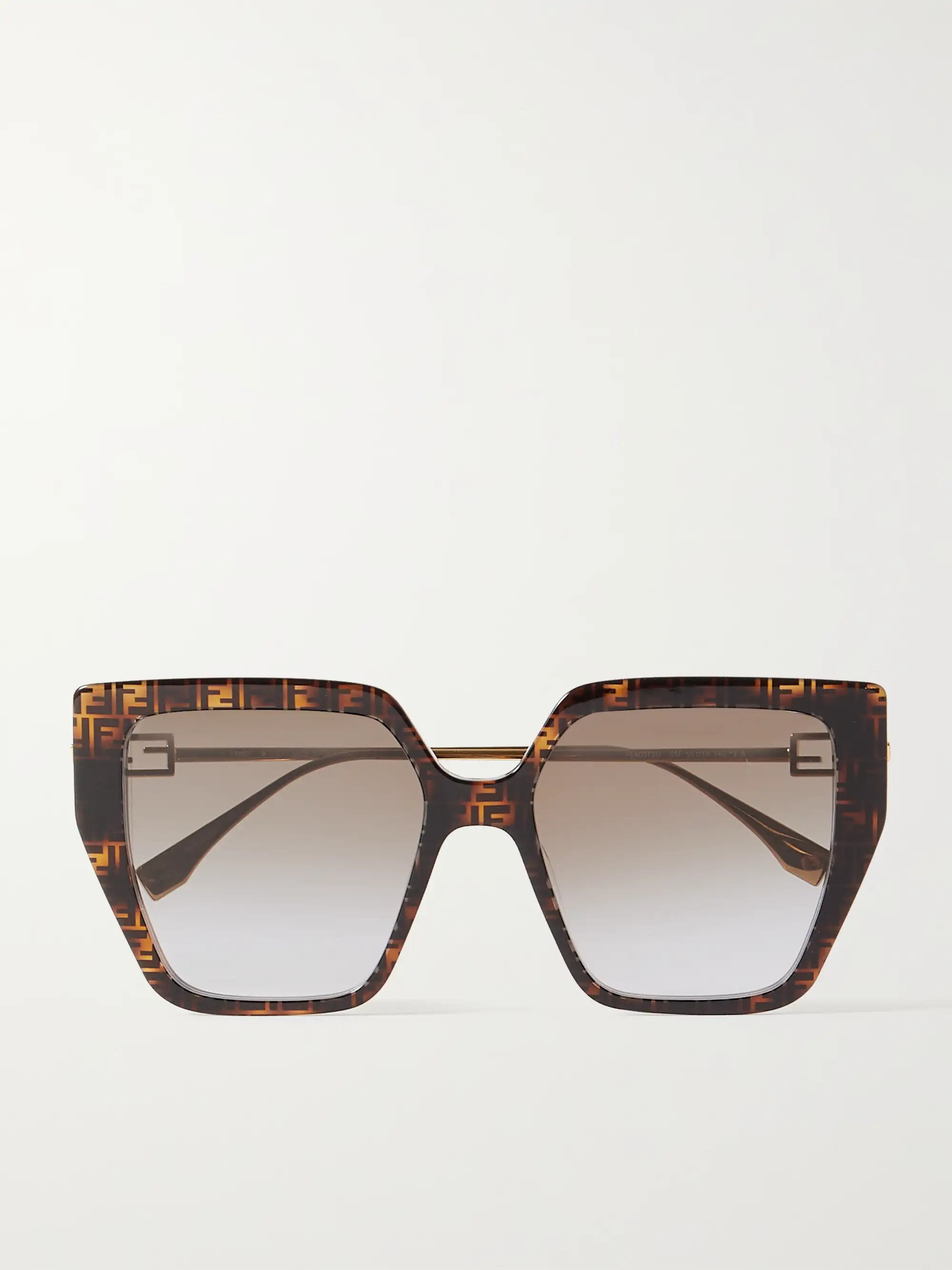 Oversized-Sonnenbrille mit eckigem Rahmen aus Azetat mit goldfarbenen Details | NET-A-PORTER | NET-A-PORTER (UK & EU)