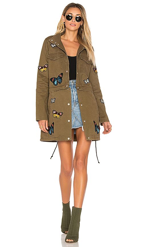 Lovers + Friends x REVOLVE Butterfly Parka in Green. - size L (also in M,S) | Revolve Clothing