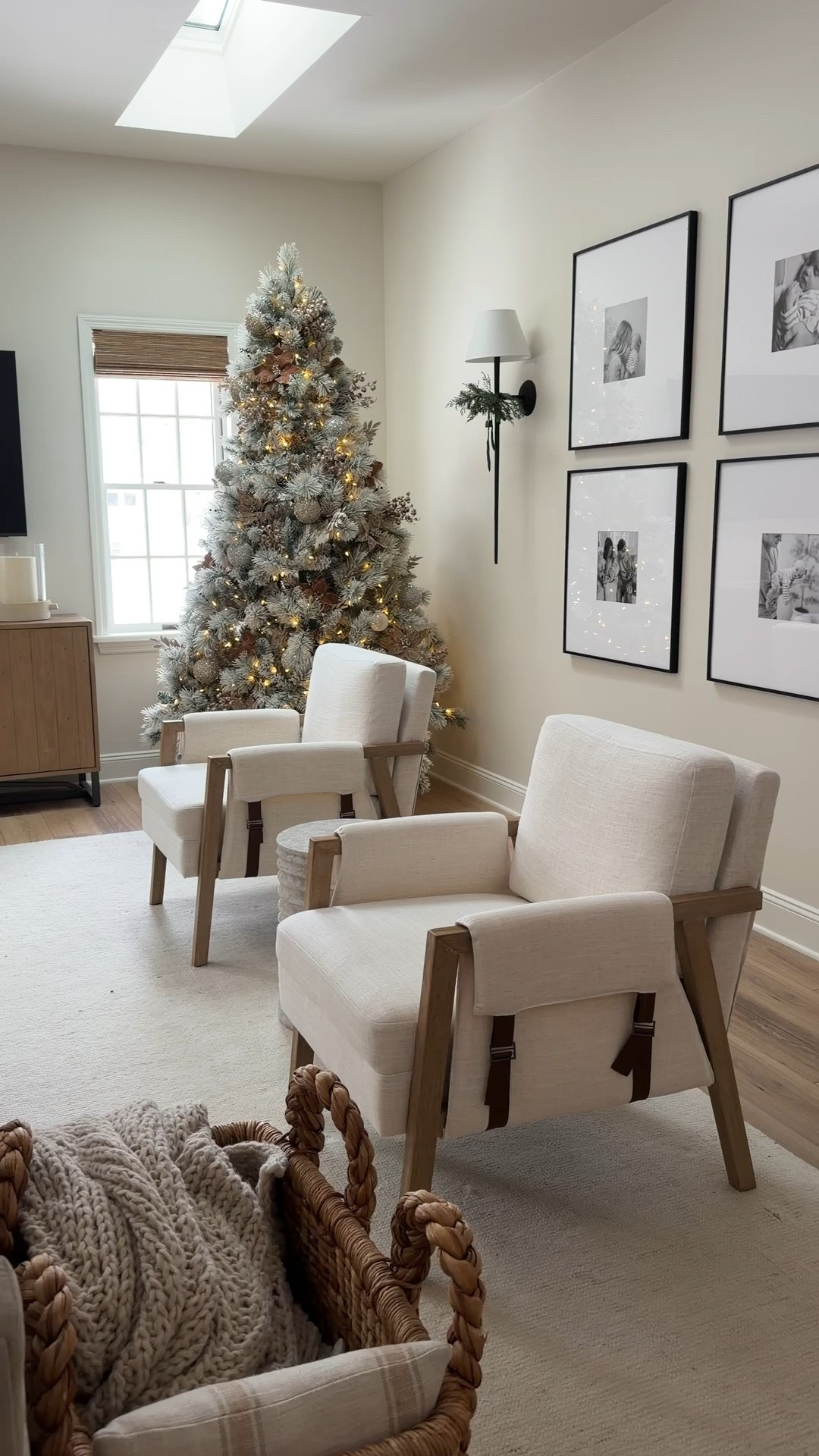 Neutral Christmas Living Room 

Gallery wall, neutral accent chairs, neutral rug 

#LTKHoliday #LTKHome