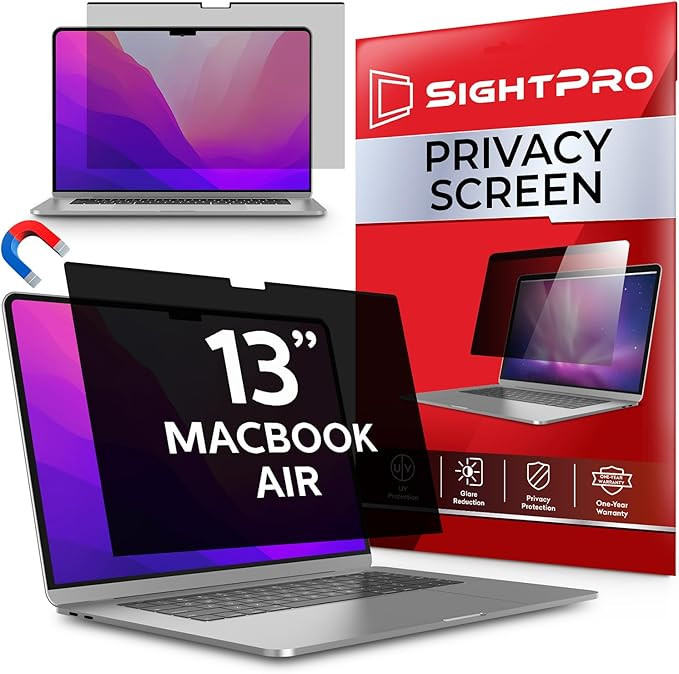 Magnetic Privacy Screen for MacBook Air 13 Inch (2018, 2019, 2020, 2021, M1) Removable Laptop Pri... | Amazon (US)