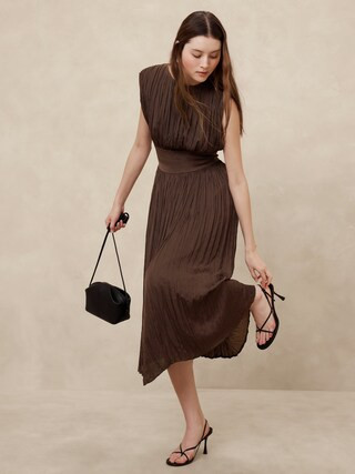 Pleated Midi Dress | Banana Republic Factory | Banana Republic Factory