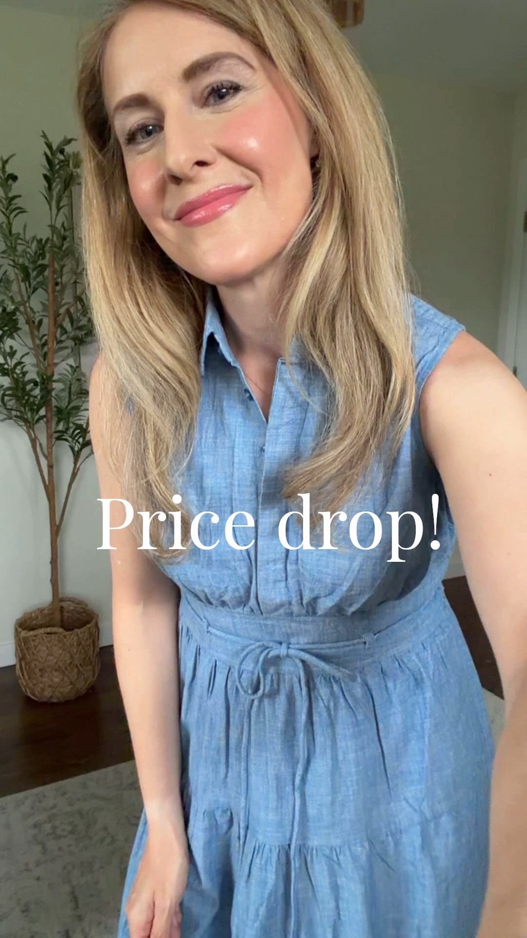 Walmart chambray shirt dress on rollback! Was $36 now $27. I’m in my regular size small. #walmartfashion

#LTKOver40