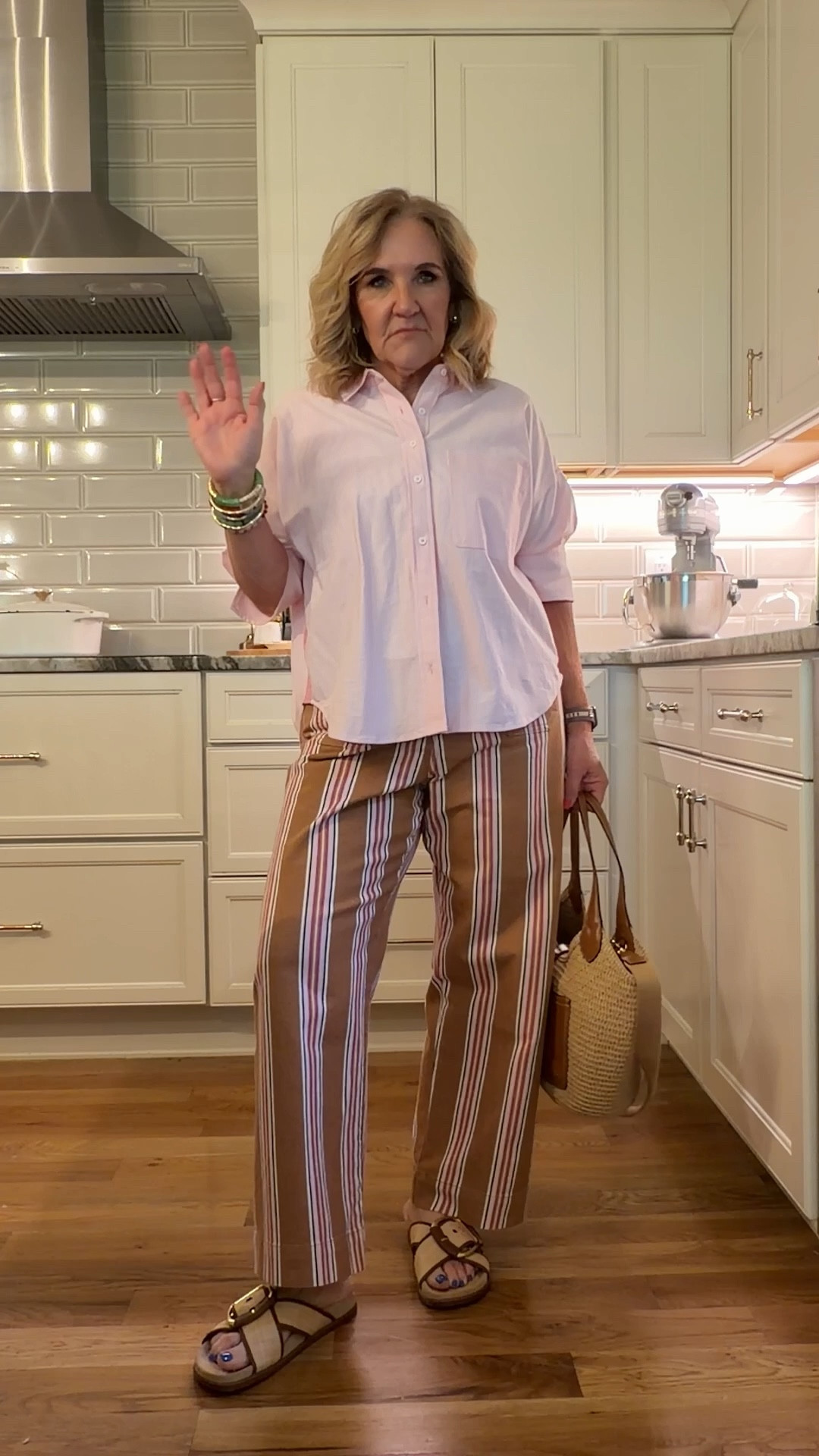 Jeans size 30 yes I sized up for a relaxed loose fit
Blouse size small 
Bag 10% off code NANETTE and it stacks on the sale price! 
20% off my bracelets code NANETTE20

#LTKOver40 #LTKootd #LTKPetite