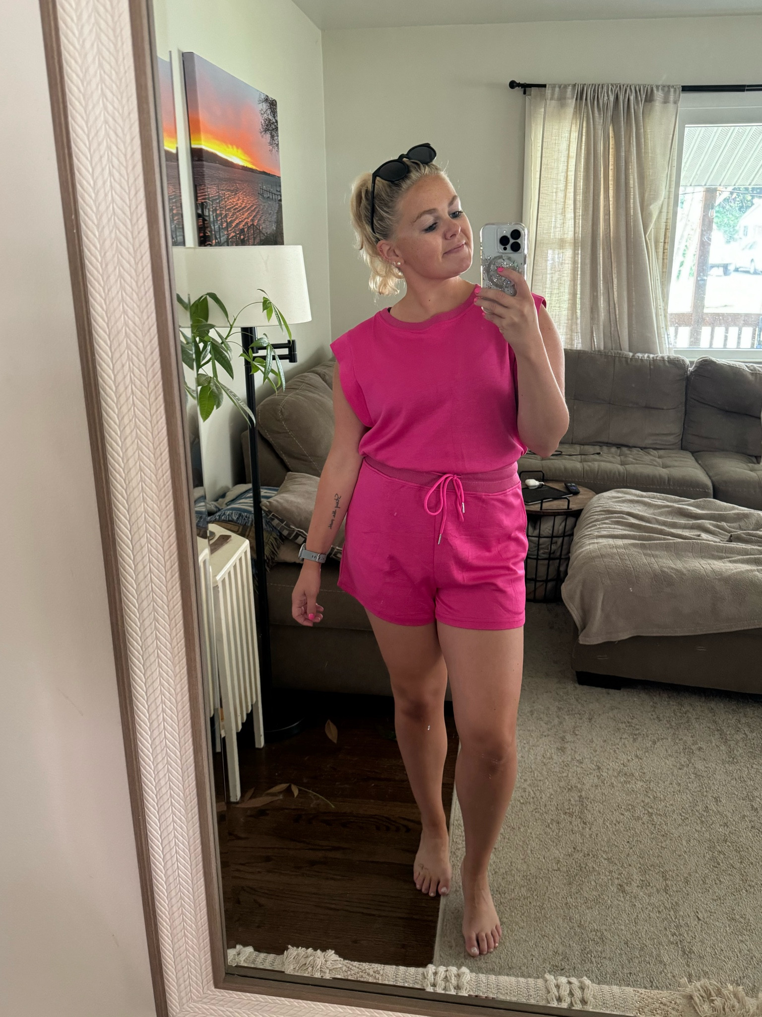 First day of school 💕 wearing a size M for a more *professional* fit + shorts length. 