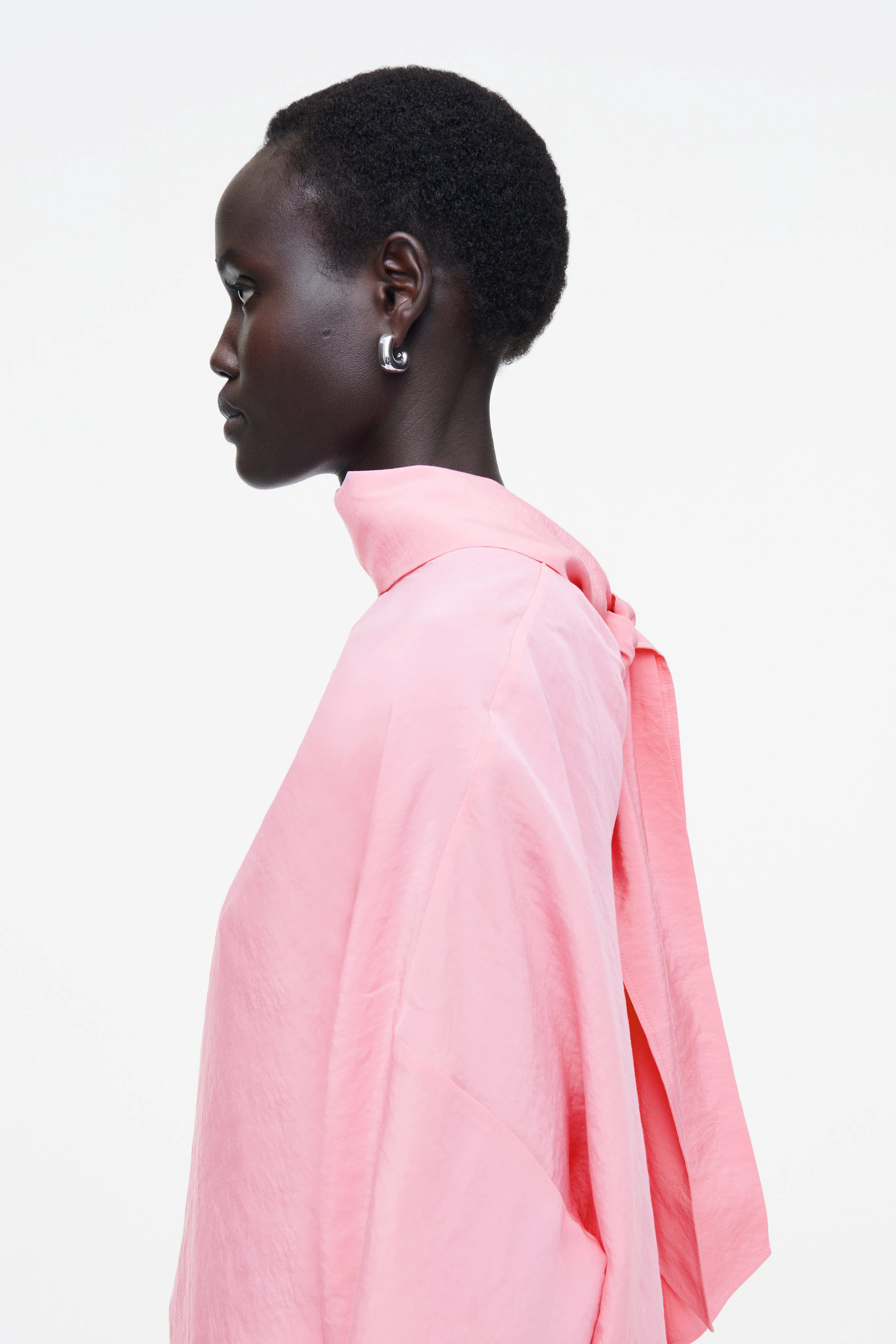 NECK-TIE CIRCLE-CUT BLOUSE - PINK | COS (EU)