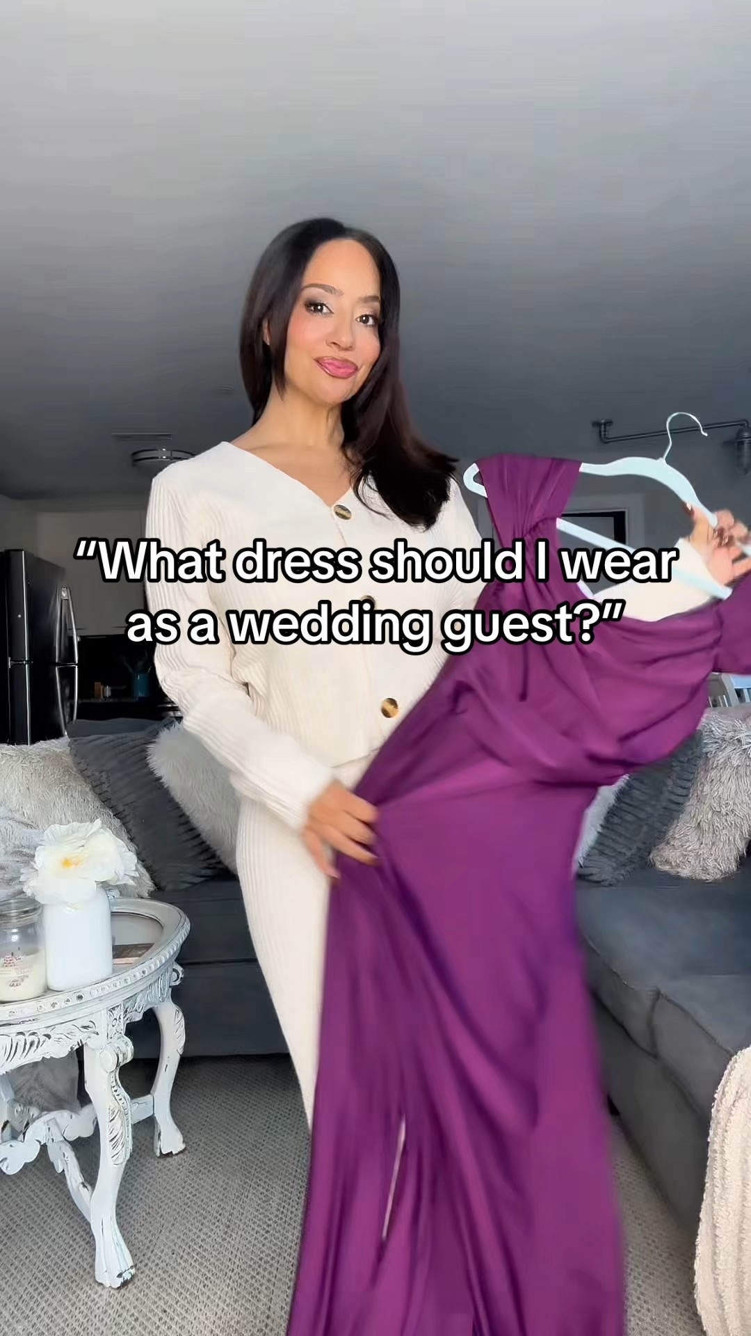 Wedding guest dress for fall or winter 🫶🏽

Fits true to size 
Has stretch 
Comes in multiple colors 

slit dress
Evening dress
gown 
off shoulder 

#LTKFindsUnder100 #LTKWedding #LTKMidsize