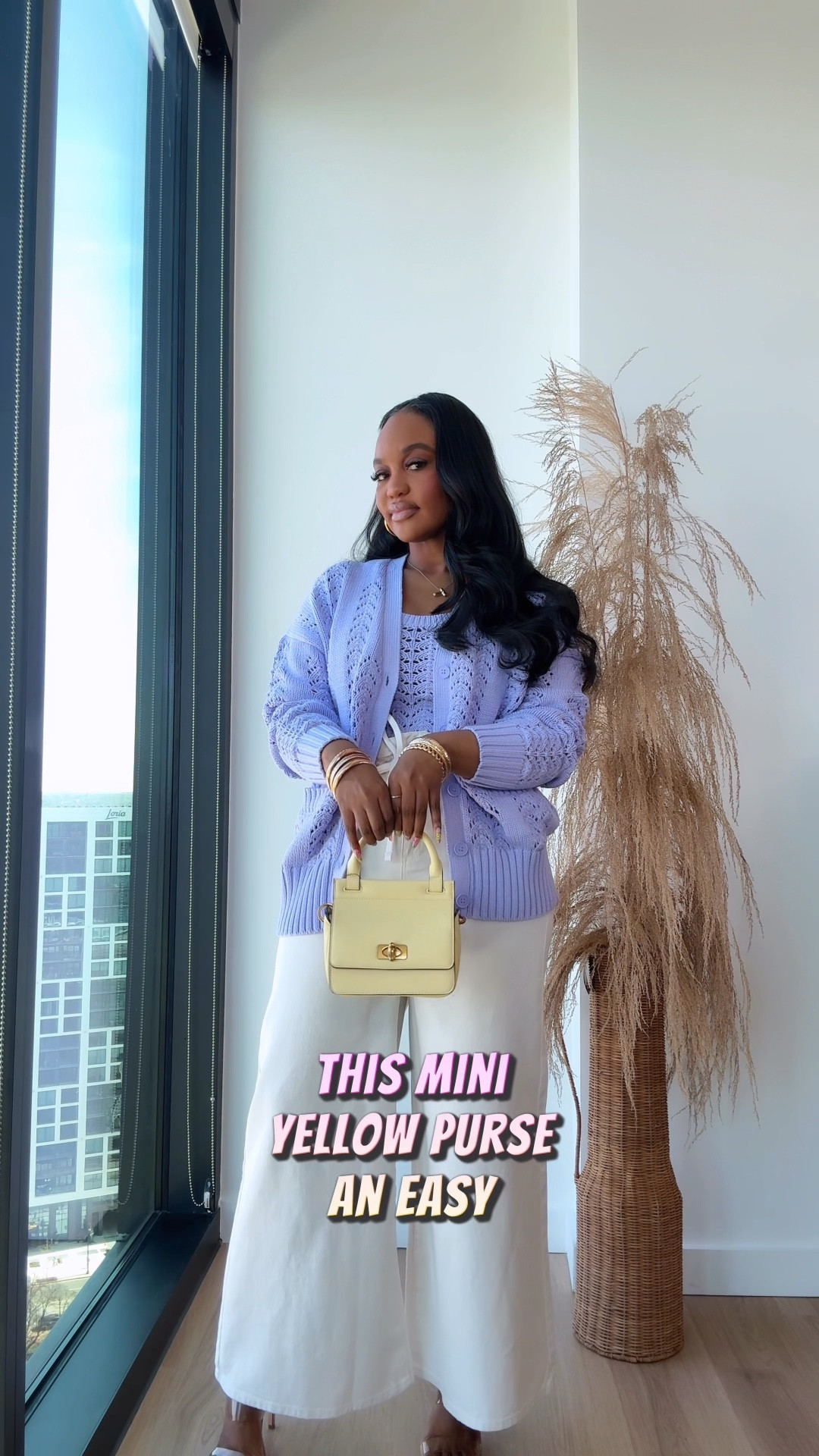 Soft lilac spring moment I didn’t expect to love this much 🤍 
Perfect for brunch, church, a casual date, or just a day out.
Wearing a medium in the midweight sweater + tank and a small in the pants.

#LTKootd #LTKPetite #LTKgrwm