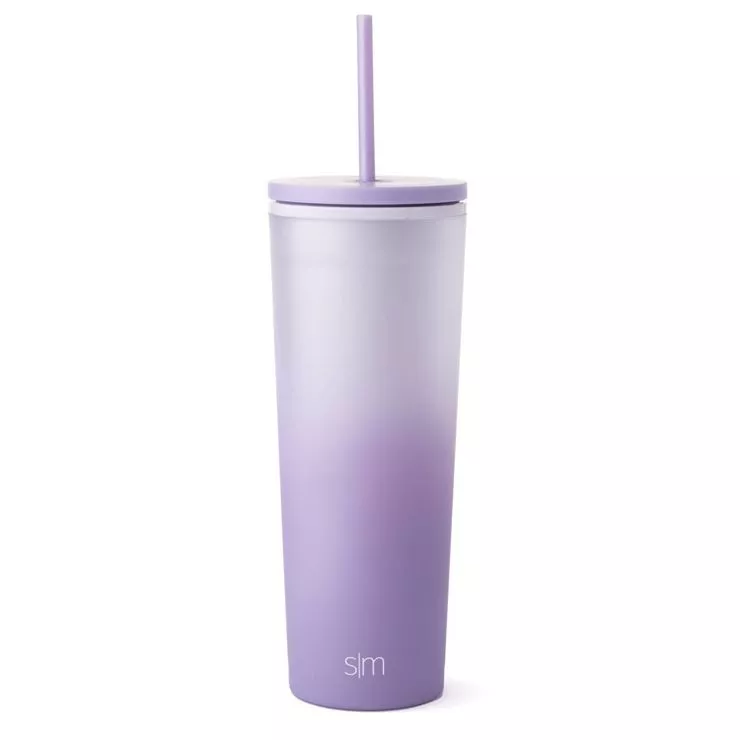 Simple Modern 24oz Insulated Stainless Steel Classic Tumbler With Straw  Black : Target