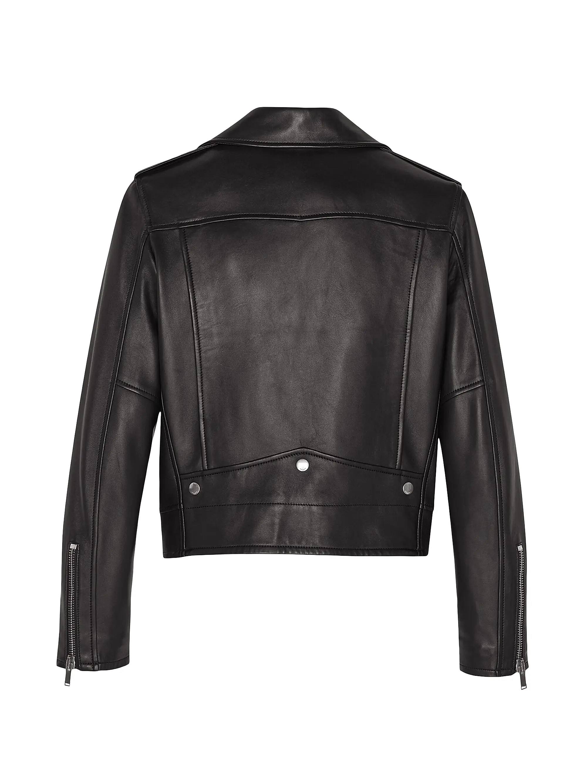 Motorcycle Jacket In Plunged Lambskin | Saks Fifth Avenue