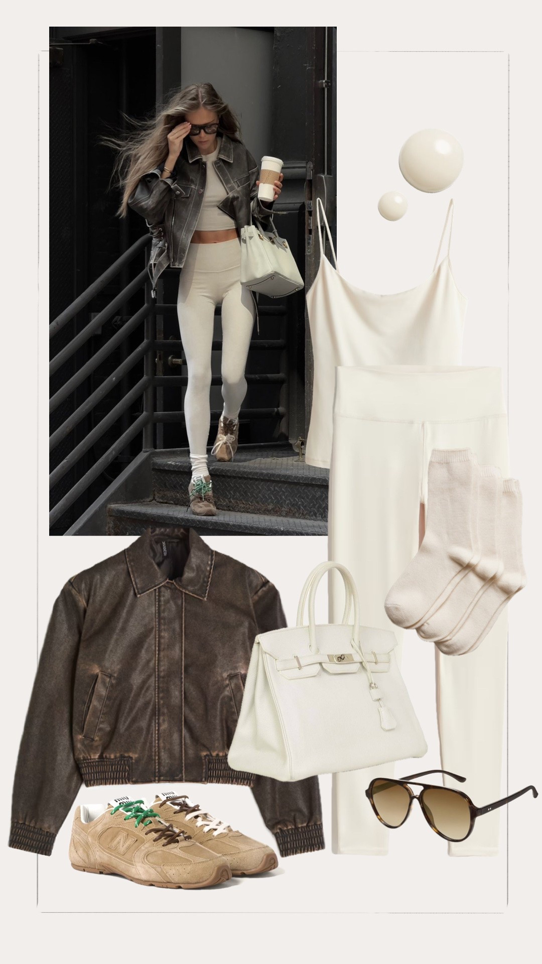 Fall athleisure 🧦

#yoga #leggings #sneakers #leatherjacket #fitness dupe RHODE skin makeup charm socks sunglasses Birkin bag inspired Amazon Nordstrom revolve suede sneakers

#LTKootd #LTKActive #LTKfitnessgoals