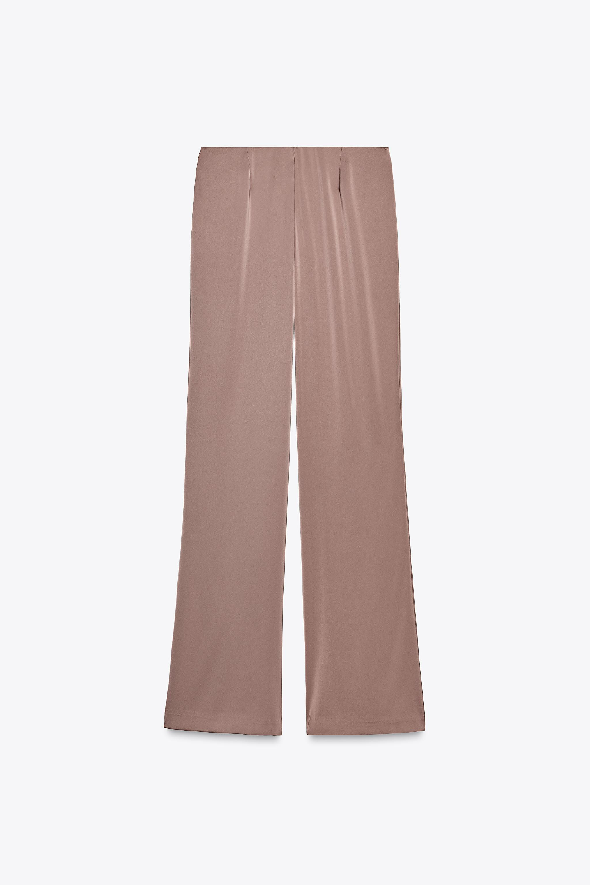 SATIN FLARE TROUSERS | Zara AU