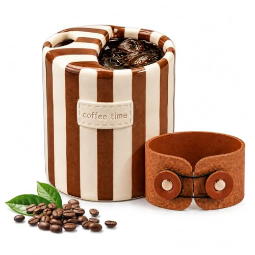 Shelprojsu 10oz Ceramic Travel Coffee Mug,Ceramic Mug with Sip hole Hand Painted Coffee Mugs with... | Amazon (US)