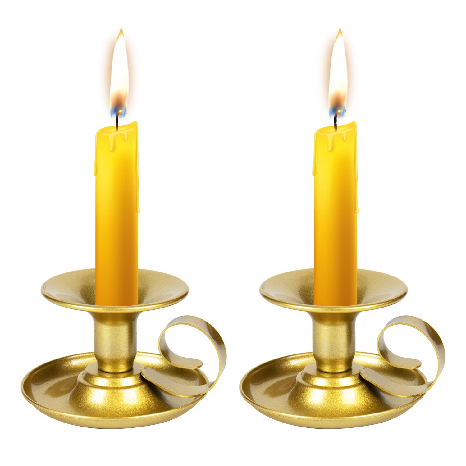 Candle Holders – 2pcs Gold Retro Iron Taper Candlestick Holder Centerpieces for Wedding, Party,... | Amazon (US)