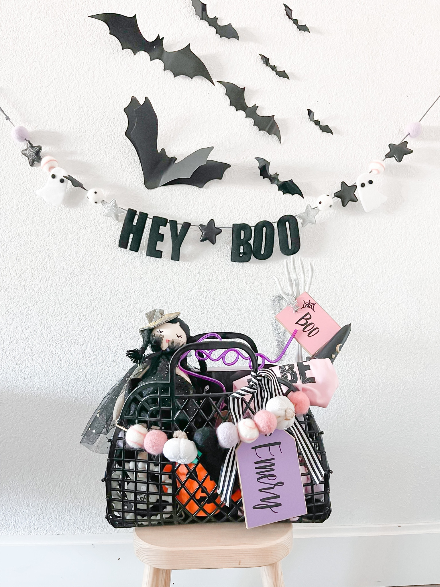 Baby girl boo basket