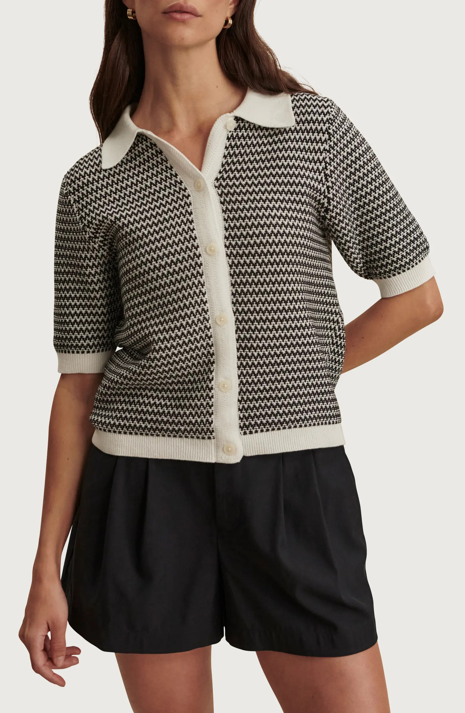 Gaelle Polo Cardigan | Nordstrom