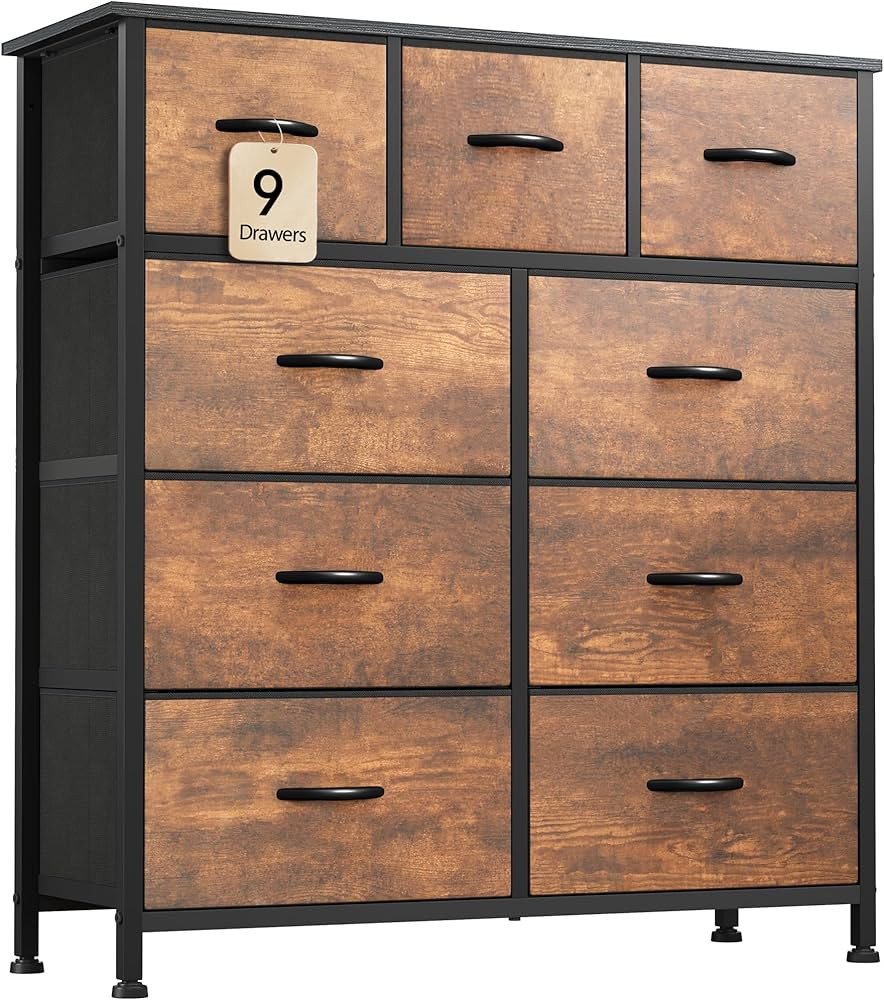 YITAHOME Dresser with 9 Drawers - Fabric Storage Tower, Organizer Unit for Living Room, Hallway, ... | Amazon (US)