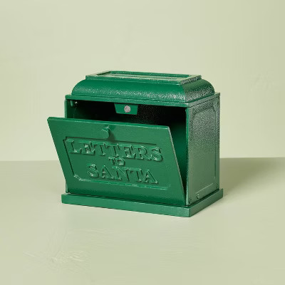 Letters To Santa Novelty Christmas Mailbox Dark Green - Hearth & Hand™ with Magnolia | Target